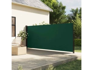 Auvent latéral rétractable, store latéral paravent vert foncé 160x600 cm