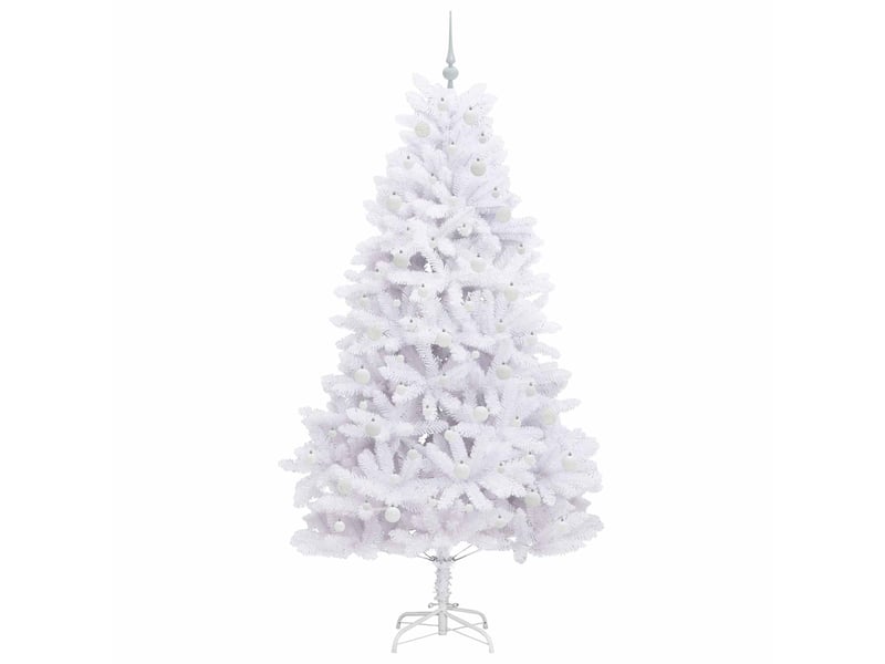 Sapin de noël - arbre de noël artificiel à branches articulées blanc 210 cm - Conforama D