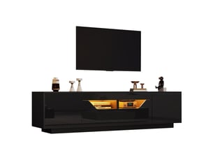 Meuble tv coloris noir 180 cm <strong>MIVRAY </strong> <strong></strong>