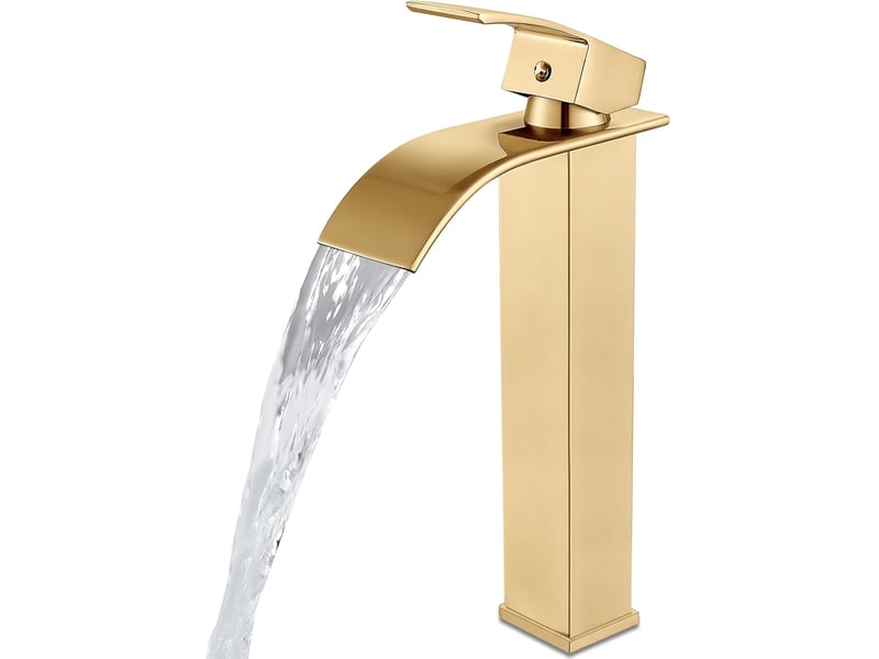  Mitigeur d'évier cascade chaude et froide réglable, robinet de salle de bain cascade, hauteur 30 cm (or) - xjd001139zls XJD001139ZLS - Conforama A