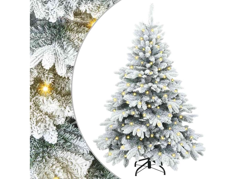  Sapin de noël - arbre de noël artificiel avec 150 led blanc 150 cm pe et pvc  - Conforama A