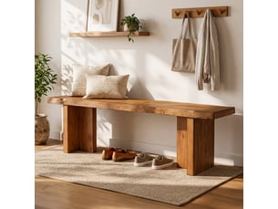 Banc  coloris marron <strong>TRIBESIGNS</strong> <strong></strong> - 140 cm