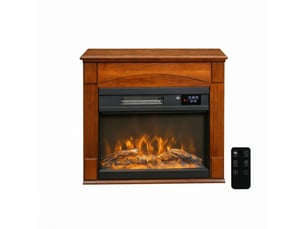 Cheminée électrique brun 1000 w2000 w, effet flamme 3d réaliste, 6 couleurs, 3 niveaux d'intensité, pour salon