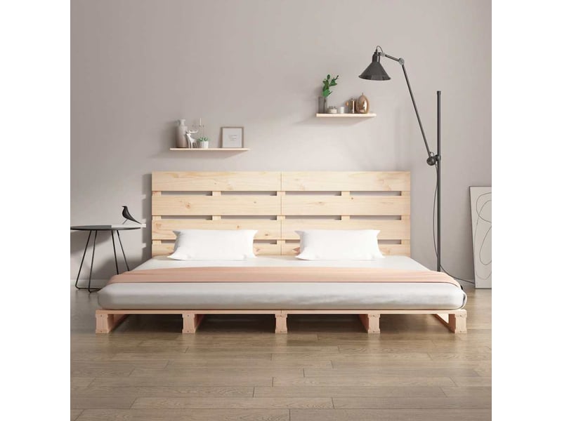  Lit double- lit adulte -  cadre de lit sans matelas 180x200 cm bois massif de pin  - Conforama B