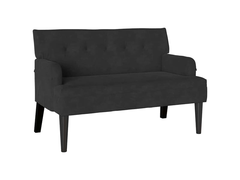  Banc chambre, banc de lit chesterfield noir 112x65,5x75 cm velours  - Conforama A
