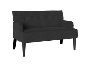 Banc chambre, banc de lit chesterfield noir 112x65,5x75 cm velours