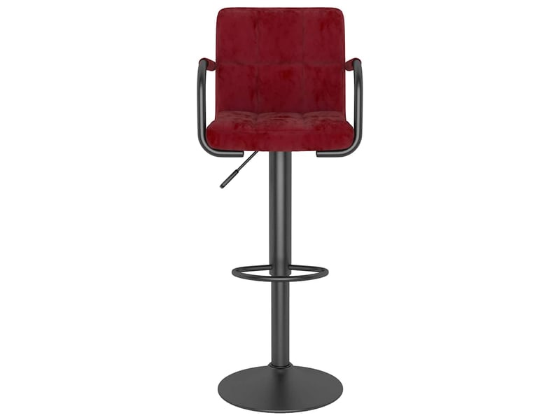 Lot de 2 tabouret de bar, chaise de bar rouge bordeaux velours shl8496  - Conforama D