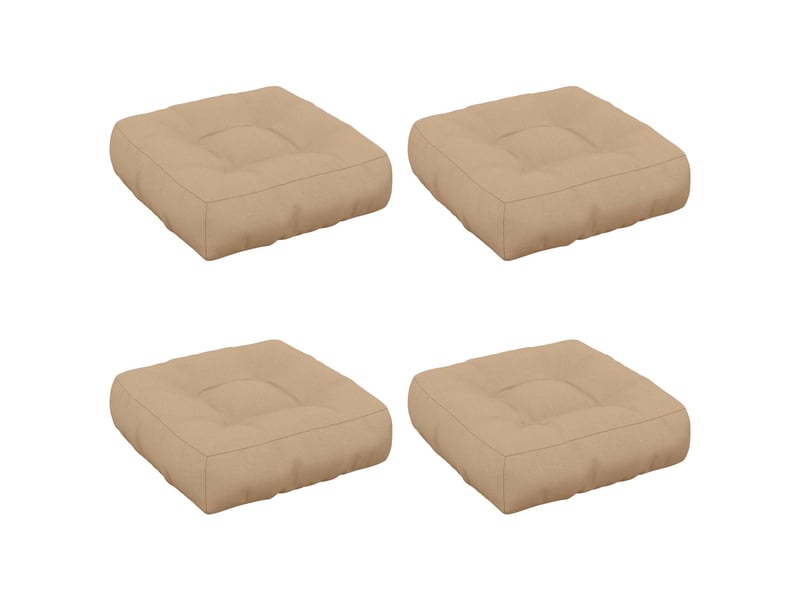  Lot de 4 coussins de siège, coussins d'assise vianen 100 % polyester sable cf60661  - Conforama A
