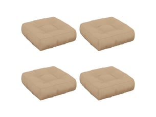 Lot de 4 coussins de siège, coussins d'assise vianen 100 % polyester sable cf60661