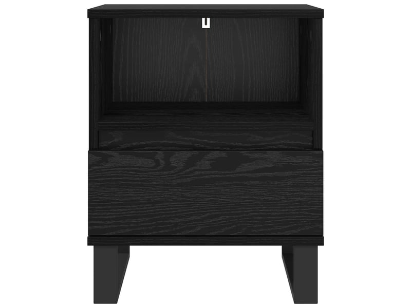 Table de chevet - table de lit chêne noir 40 x 35 x 50 cm bois d'ingénierie - Conforama E