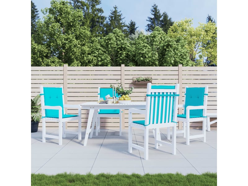  Lot de 4 coussins de dossier,  coussins de dos, tissu oxford turquoise cf59459  - Conforama B