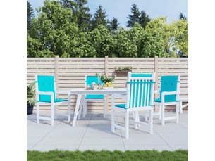 Lot de 4 coussins de dossier,  coussins de dos, tissu oxford turquoise cf59459