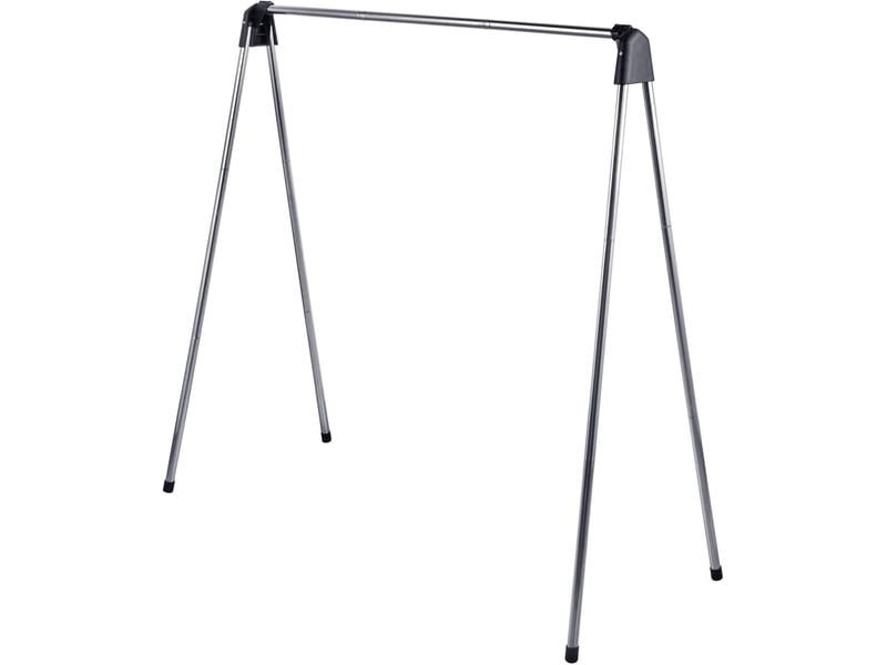  Séchoir à linge pliable intérieur 122 x 123,5 x 49 cm robuste design moderne en acier inoxydable argenté 13_0019004  - Conforama A
