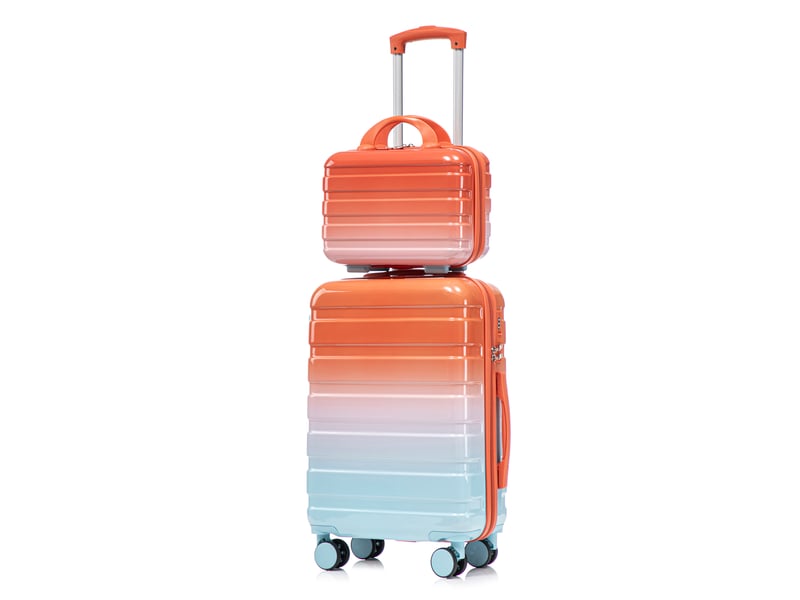  Set de valises rigides,20 pouces avec vanity 14 pouces,avec serrure,polycarbonate,rouge  - Conforama A