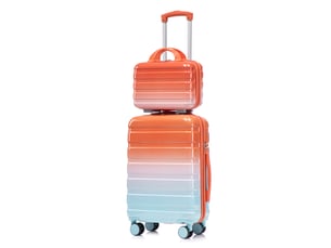 Set de valises rigides,20 pouces avec vanity 14 pouces,avec serrure,polycarbonate,rouge