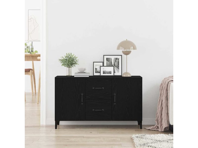  Buffet - bahut - meuble de rangement chêne noir 100 x 36 x 60 cm bois d'ingénierie  - Conforama D