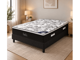 Matelas 140x190 cm <strong>HOMYFRANCE</strong>  <strong></strong> Ressorts ensachés soutien Ferme épaisseur 30 cm