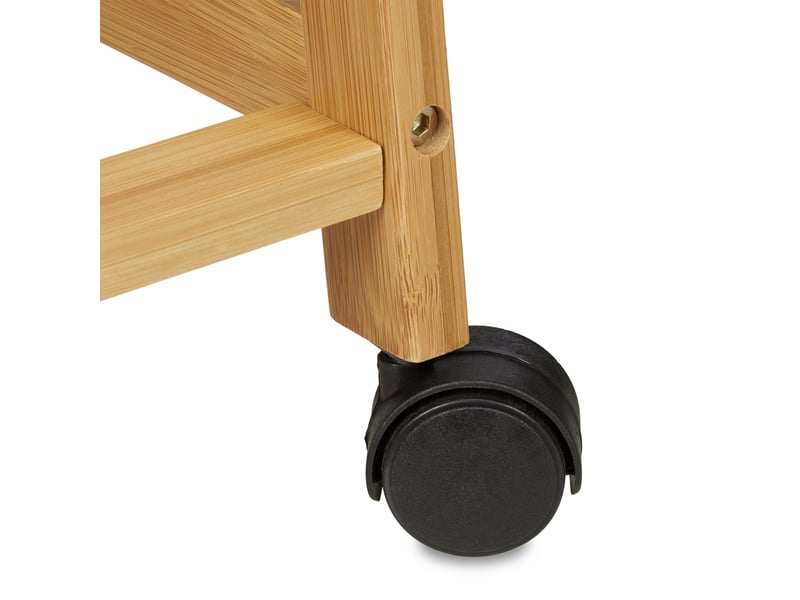 Portant à vêtements sur roulettes 166 x 84 x 45 cm rangement pratique design moderne en bambou brun 13_0018031  - Conforama C