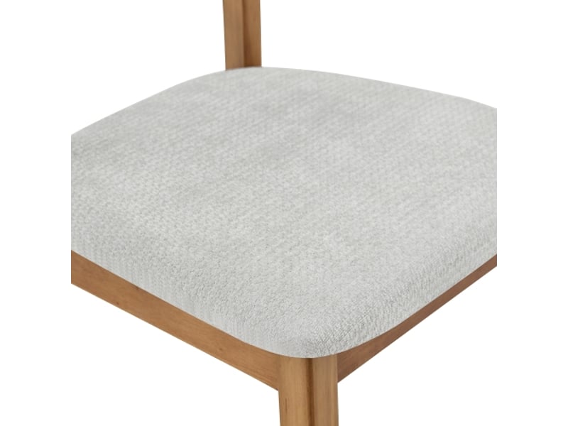 Chaises de salle à manger en bois modernes – set de 2 – dossier ovale – poignée – assises rembourrées – sans table - Conforama E