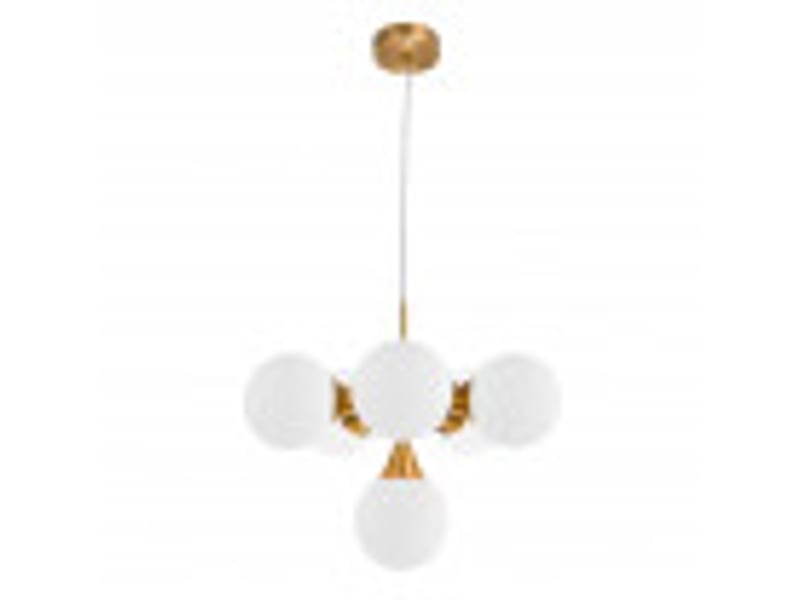  Fabrilamp frey, suspension, moderne, 6 x e14, doré, 43-110 x 44 x 44 cm 142896029 - Conforama B