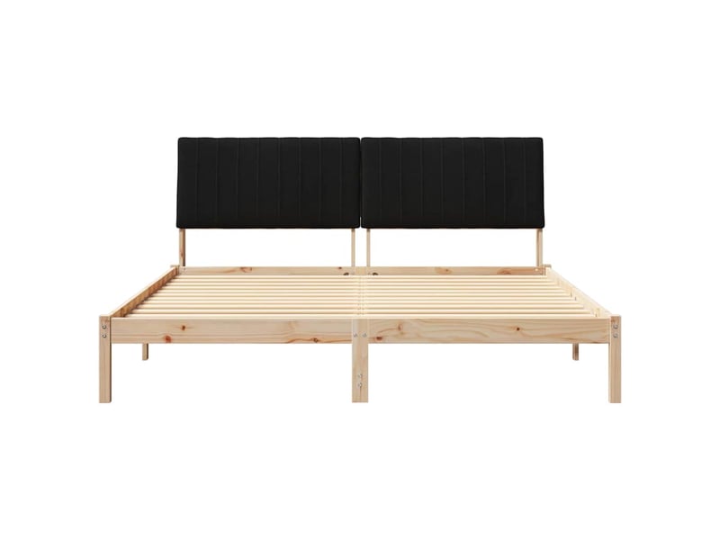  Lit double- lit adulte -  cadre de lit avec tête de lit marron 180 x 200 cm pin massif  - Conforama D