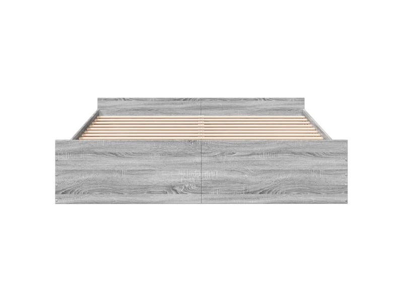  Lit double- lit adulte -  cadre de lit avec tiroirs sans matelas sonoma gris 200x200 cm  - Conforama C