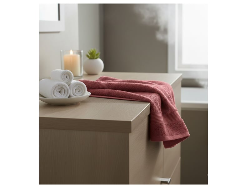 Serviette de toilette en coton lilas  - Conforama B