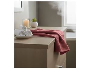 Serviette de toilette en coton lilas
