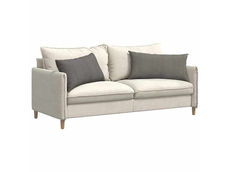 Lot de 2 coussins de canapé, coussins décoratifs gris clair 80 x 40 cm cf59076 - Conforama C