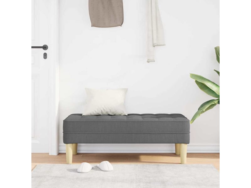  Banc chambre, banc de lit gris foncé 113x57x39 cm tissu  - Conforama C