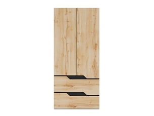 Armoire 2 porte(s)   2 tiroir(s) <strong></strong> <strong>CozyNest</strong> coloris noir largeur 90 cm