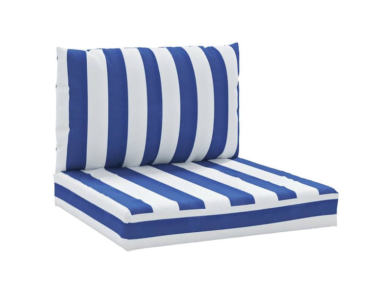  Lot de 2 coussins de palette, coussins de canapé rayures bleuesblanches cf59592  - Conforama A