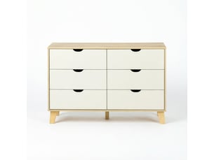 Commode 6 tiroir(s)    BGSRYAO  coloris bicolore largeur 120 cm