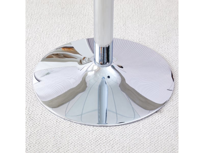  Ensemble bar en verre 89 cm + 2 tabourets blancs - hauteur réglable, pivotants 360°, look transparent  - Conforama E