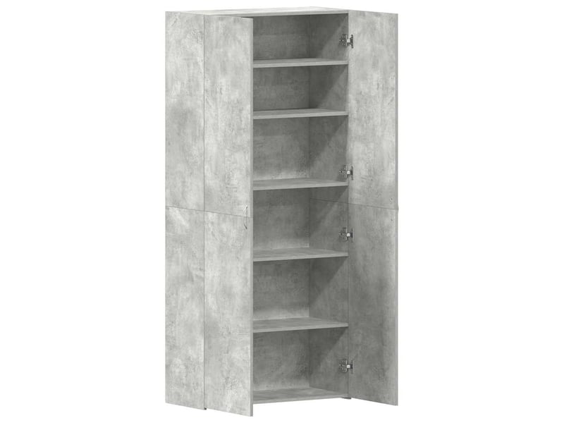  Meuble à chaussure, cabinet à chaussures 80x35.5x180 cm bois d'ingénierie gris shl1045  - Conforama E