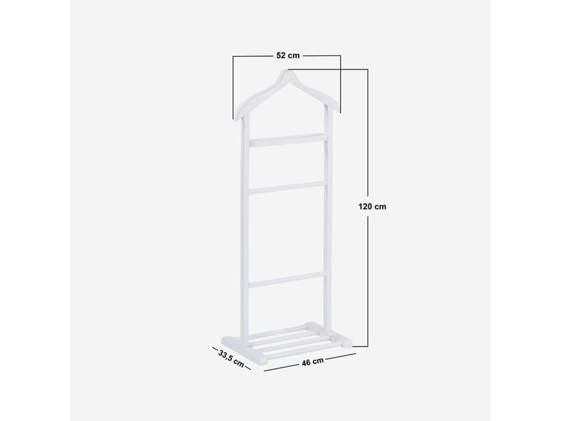  Valet de chambre en bois avec armoire simple beta single - bois neutre  - Conforama C
