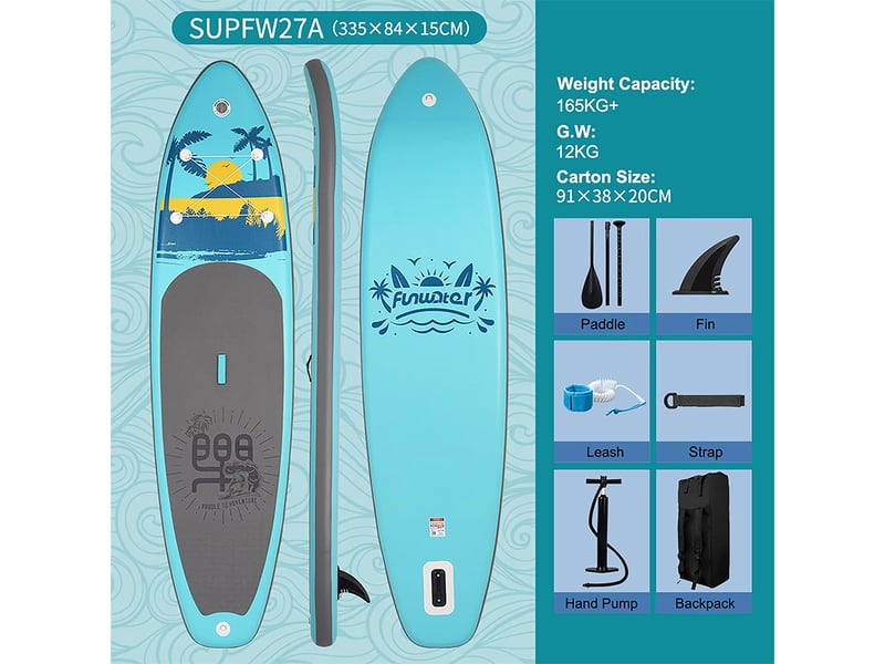 Planche de SUP Funwater SUPFW27A - 335x83x15cm 180kg - Conforama E