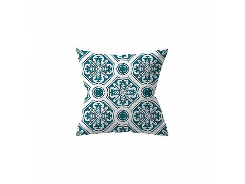  Lot de 4 housse de coussin - lot de 4 45 x 45 cm, turquoise housses de coussin d'extérieur, plante verte, coussins décoratifs pour jardin  - Conforama D