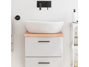 Comptoir de salle de bain, plan de travail marron 40x30x(2-4) cm bois traité cf65797