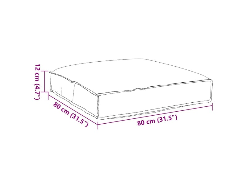  Coussin d'assise, coussin pour chaisecanapé tissu oxford gris 80 x 80 x 12 cm cf56668  - Conforama E
