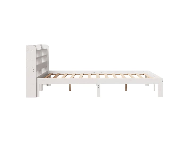 Lit double- lit adulte - cadre de lit avec tête de lit sans matelas blanc 160x200 cm - Conforama D