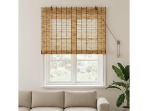 Store enrouleur, store à rouleau marron 120 x 160 cm roseau cf45287