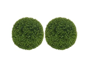 Boules de buis artificielles lot de 2 réalistes pour intérieur et extérieur en plastique vert ø40 cm