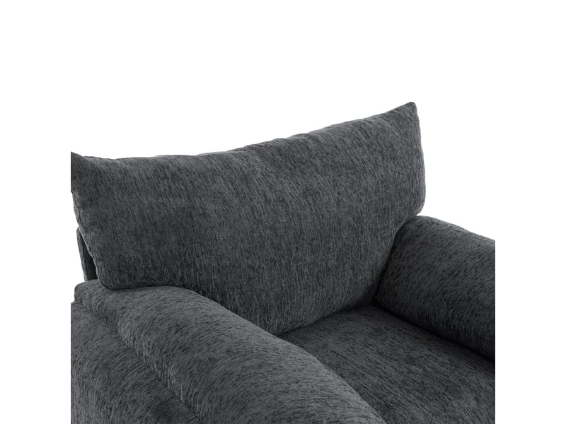  Fauteuil 1 place moderne, tissu chenille, grand fauteuil décoratif et relax pour salon et chambre  - Conforama D