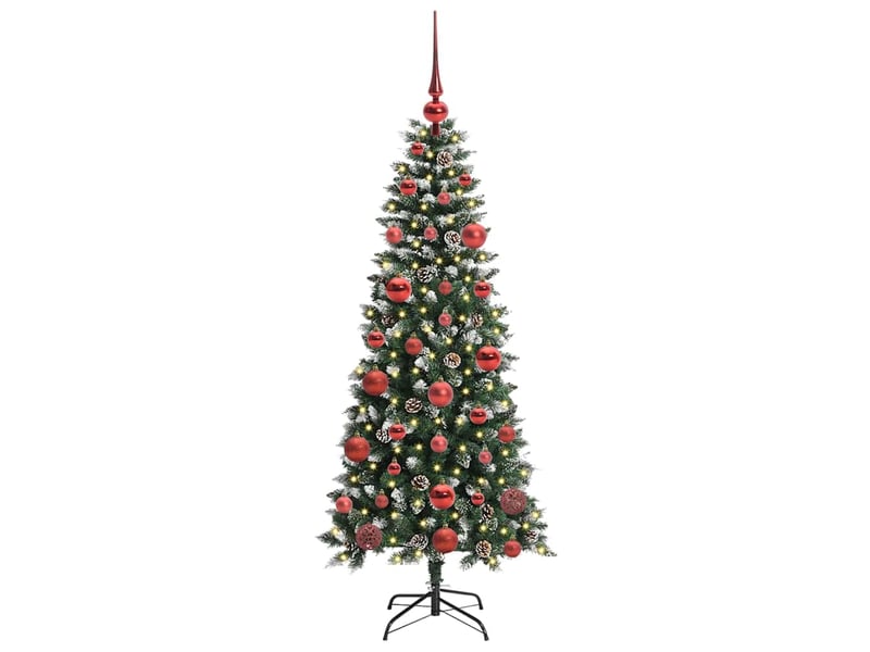  Sapin de noël - arbre de noël artificiel vert 150 cm pvc, plastique et acier  - Conforama C
