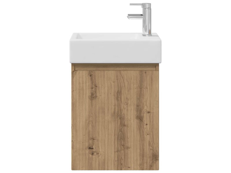  Meuble de rangement salle de bain avec robinet chêne artisanal shl6299  - Conforama E