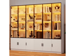 Vitrine coloris blanc  <strong>COVREO </strong> <strong></strong> - x200 cm