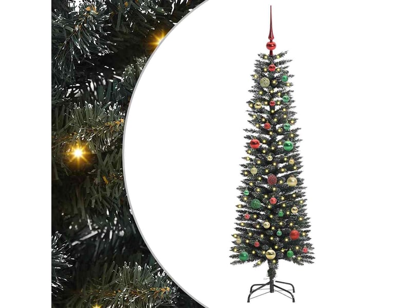 Sapin de noël artificiel, arbre de noël vert 150 cm pvc, plastique et acier shl2780 - Conforama A