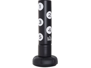 Sac de frappe sur pied 70 x 70 x 176 cm – noir – base à lester, système flex et cibles numérotées