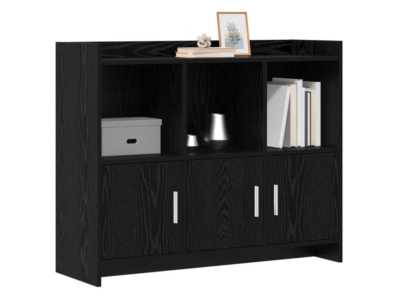 Buffet - bahut - meuble de rangement chêne noir 98,5 x 33 x 80 cm bois d'ingénierie - Conforama C